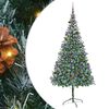 vidaXL С изкуствено коледно дърво Зелен 210 cm ПВЦ и стомана