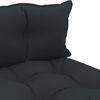 vidaXL Градински палетен среден диван с възглавници антрацит, дърво