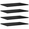 vidaXL Рафтове за етажерка, 4 бр, черен гланц, 60x40x1,5 см, ПДЧ