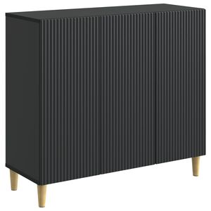 vidaXL Служебен шкаф Черно 89 x 34,5 x 80 см Инженерна дървесина