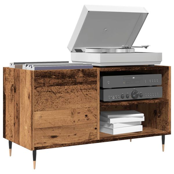 vidaXL Шкаф за грамофонни плочи, 84,5x38x48 см, инженерно дърво