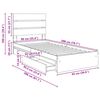 vidaXL Легло с място за съхранение с таблото Димян дъб 90 x 200 cm