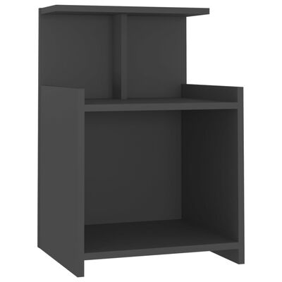 vidaXL Нощно шкафче, сиво, 40x35x60 см, ПДЧ