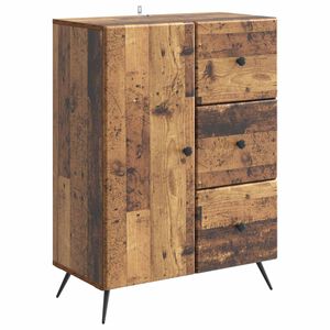 vidaXL Служебен шкаф Старо дърво 66 x 34,5 x 90 см Инженерна дървесина