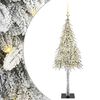 vidaXL Коледно дърво с 150 LED светодиода Бяло 120 cm ПЕ и стомана
