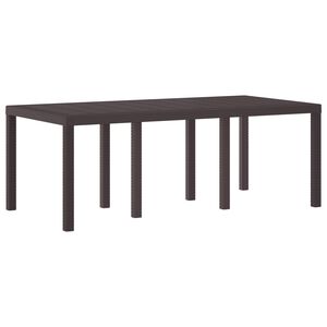 vidaXL Градинска маса Кафяво 200 x 100 x 73 см полиратан