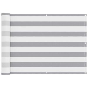 vidaXL Балконен екран 75 x 300 cm PU покрит оксфорд алу Правоъгълна
