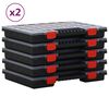vidaXL Асортиментни кутии, 10 бр, 40x30x5 см, полипропилен