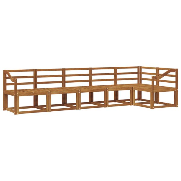 vidaXL Комплект дивани за открито 6 pcs Естествен