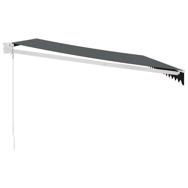 vidaXL Прибираща се тента антрацит 4,5x3 м плат и алуминий