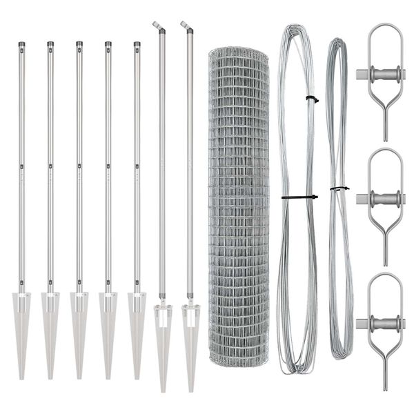 vidaXL Ограда с пост Сребрист 1,6 x 10 m Стомана