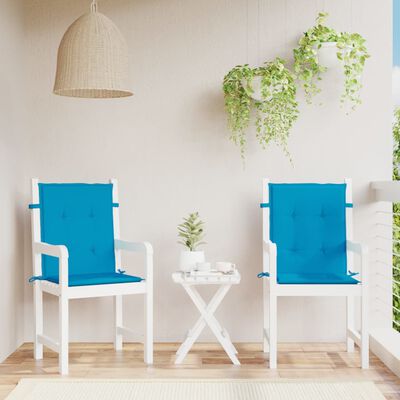 vidaXL Възглавници за столове 2 бр сини 100x50x3 см Оксфорд плат