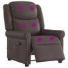 vidaXL Електрически масажен реклайнер стол, кафяво, изкуствена кожа