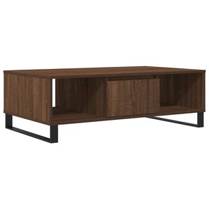 vidaXL Кафе маса, кафяв дъб, 104x60x35 см, инженерно дърво