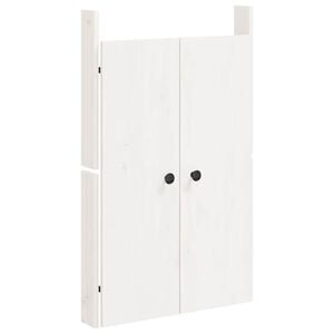 vidaXL Кухненски вратички за открито, MEPPEL, бели, 50x9x82 см, бор масив