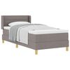 vidaXL Легло с пружинирана основа с таблото Таупе 190 x 90 cm текстил