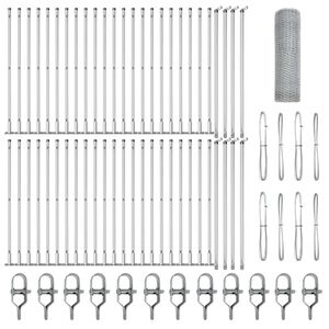 vidaXL Стълб за ограда. Сребристо