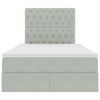 vidaXL Легло с място за съхранение и матрак Светлосиво 120 x 190 cm