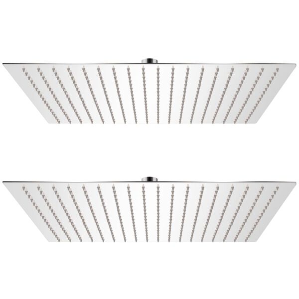 vidaXL Душ пити от неръждаема стомана, 2 бр, 50x50 cм