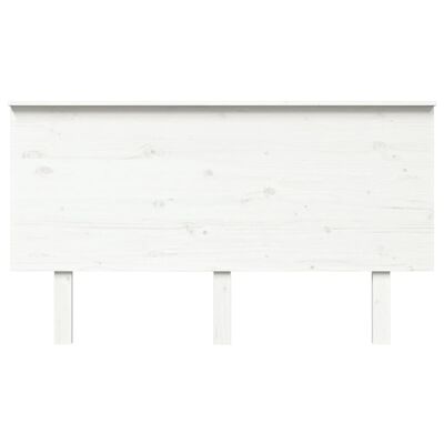 vidaXL Горна табла за легло, бяла, 144x6x82,5 см, бор масив