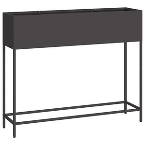 vidaXL Повдигната градинска саксия Черно 100 x 26 x 82 см Стомана