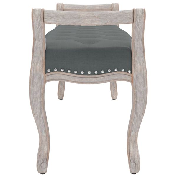 vidaXL Пейка, тъмносива, 110x45x60 см, текстил