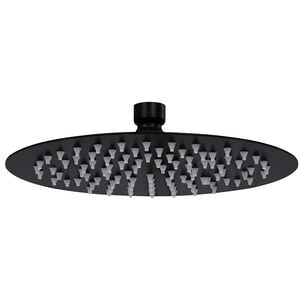 vidaXL Rainshower душ пита, инокс, 20 см, кръгла, черна