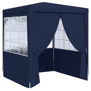 vidaXL Професионална парти шатра със стени 2x2 м синя 90 г/м&sup2;