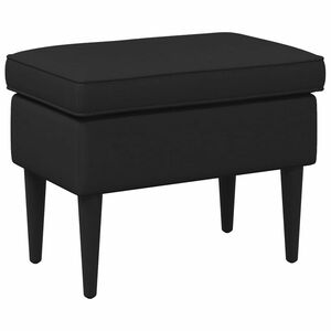 vidaXL Пуф за крака Черно 55 x 35 x 41 см Текстил