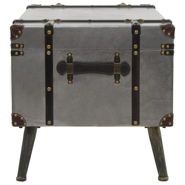 vidaXL Маса за кафе, МДФ и алуминий, 102x51x47,5 см