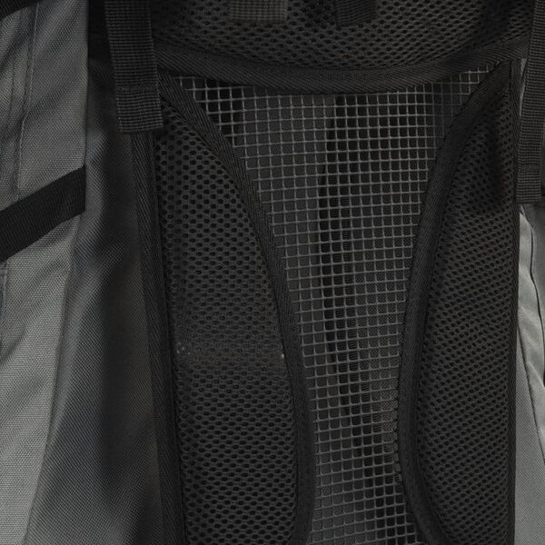 vidaXL Туристическа раница, сива, 80 л, Оксфорд плат