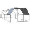 vidaXL Птичарник на открито, 3x10x2 м, поцинкована стомана