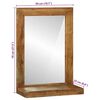 vidaXL Огледало за баня Кафяво 50 x 22 x 70 см Солидно акациево дърво
