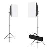 vidaXL Фотографски комплект за студио със софтбокс, фон и рефлектор