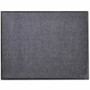 vidaXL Изтривалка за врата, сива, 90 x 60 см, PVC