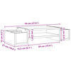 vidaXL Поставка за монитор за съхранение, старо дърво, 70x27x15 см