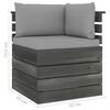 vidaXL Градински лаундж комплект палети възглавници 8 части бор масив