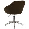 vidaXL Въртящи се трапезни столове, 6 бр, тъмнокафяви, текстил