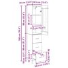 vidaXL Висок шкаф Старо дърво 34,5 x 34 x 180 см Инженерно дърво