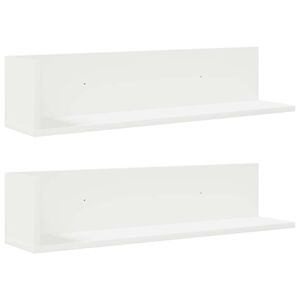 vidaXL стенни рафтове 2 бр. бели 75x16,5x16,5 см