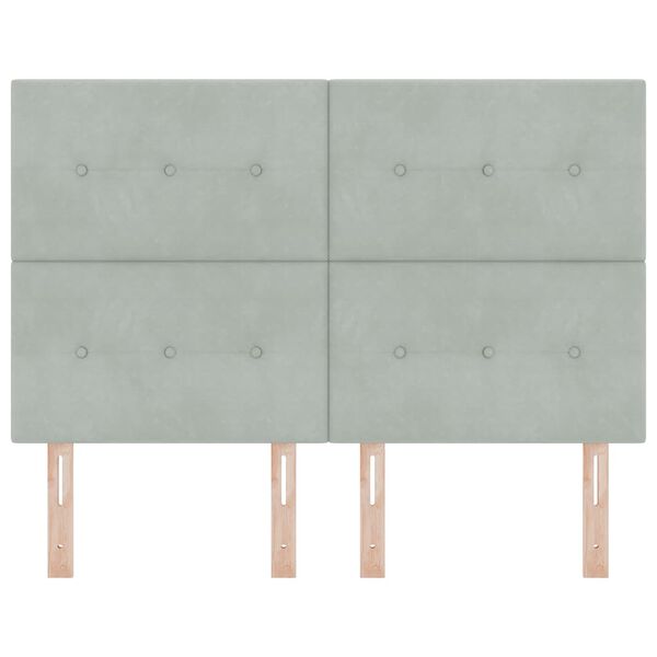 vidaXL Облегалка за глава с таблото Светлосиво 144 см Изкуствена