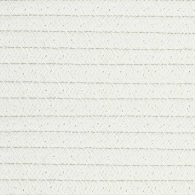 vidaXL Кош за съхранение, сиво и бяло, Ø38x46 см, памук