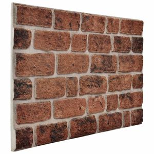 vidaXL Стенни панели 10 pcs Кафяв кирпич 100 x 50 cm EPS пяна