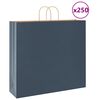 vidaXL Хартиени торбички 250 бр с дръжки сини 54x15x49 см