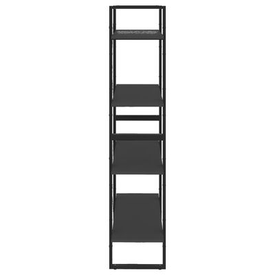 vidaXL 4-етажна библиотека, сива, 80x30x140 см, ПДЧ