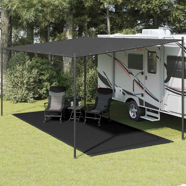 vidaXL Килим за палатка, 250x550 см, черен