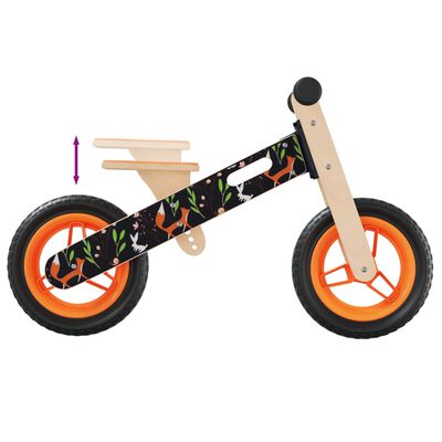vidaXL Детско колело за баланс, оранжево, с принт