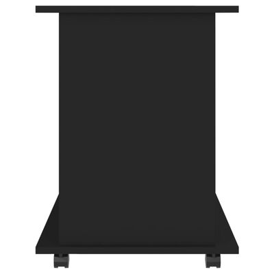 vidaXL Подвижен шкаф, черен, 60x45x60 см, ПДЧ