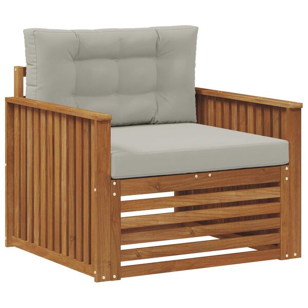 vidaXL Комплект дивани за открито Солидно акациево дърво и полиестер