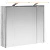vidaXL Шкаф с огледало за баня Сив Сонома 73,5 x 16 x 62,5 см